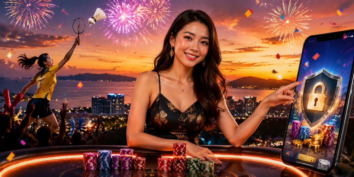 Pengguna ts125 membuat deposit dan mengikuti pertaruhan badminton melalui telefon pintar di Kota Kinabalu